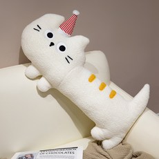 Jbloom 恭喜你貓咪玩偶靠墊, 象牙白