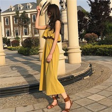 쉐어몰 여성용 해변 바캉스룩 와이드팬츠 점프슈트