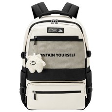 ADDEDIT TG 後背包 + 鑰匙圈, 背包 象牙色 + 鑰匙圈 款式隨機