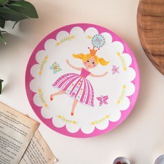 진저 덴마크감성 유아식기 원형 접시 대, 프린세스, 1개