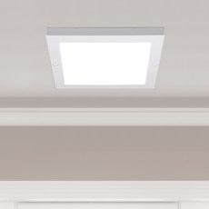 원하 고정형 등기구 사각 엣지 LED 20W 주광색 플리커프리 직부등 220 x 18 mm, 화이트, 1개