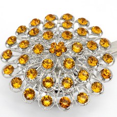 마켓A 쥬얼리 컬러풀 플라워 마그네틱 커튼 넥타이 7.5 x 30 cm, 토파즈, 1개