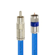 Soltop 韓國製 高級型 RCA TO RF 5C 壓接 防水 TV 同軸 組合線纜 藍色, SOLTOP-794, 1個