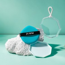 氣墊粉鋪+收納盒組, 藍色, 1組