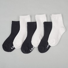 GGOMZI 孩童素色抗紋中筒襪 6雙