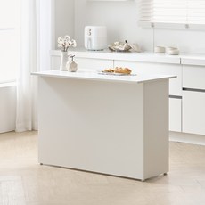 하모벨 쿠치나 수납 아일랜드 식탁 사각형 조리대 1200 방문설치, 화이트