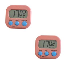 라이프핏 다용도 주방 시험 공부 기계식 스톱워치 핑크, 2개