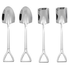 Sense Pang 304不鏽鋼鏟子湯匙4入組 (方頭x2 + 尖頭x2), 1組, 2方勺+2三角勺