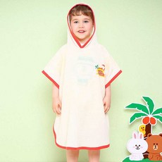 mollimelli 兒童用 LINE FRIENDS 夏日假期海灘袍