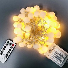 Gaon LED 遙控大櫻桃燈串 10m 70燈, 白色, 1個