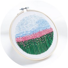 法式刺繡套組, 1套, 庭園-粉色