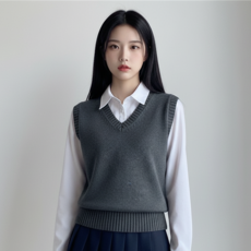 Marketpia 校服學校V領針織背心