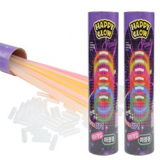 Happy Glow 螢光棒 100入, 混合顏色, 2套