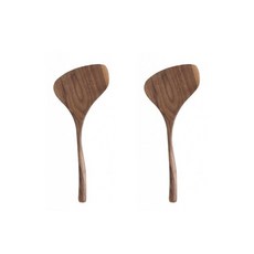월넛우드 키친 조리도구 뒤집개 L, 브라운, 2개