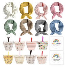 嬰幼兒圍巾生日回禮包裝套組, 1組, 混色