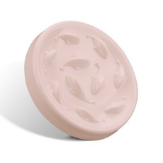 Carno 卡諾 韓國寵物魚形圖案慢食碗 M, 粉紅色