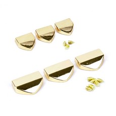 브랜드얀 가방끈 마감장식 13mm 3p + 19mm 3p 세트, 골드, 1세트