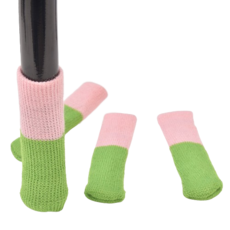 고민고밍 슬림 의자 소음방지 커버 4p, 핑크 + 그린, 1개