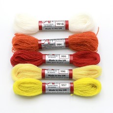 JoyJasu Appleton 羊毛繡線 5件組, 1套, 991B, 994, 995, 996, 997
