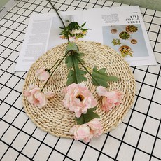 YB 婚禮禮物 人造花 室內裝飾 牡丹 3入, 粉紅色