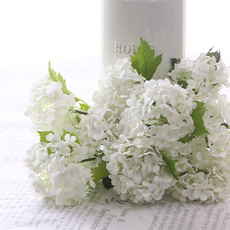 Dau F&G 雪球人造花枝 2支 x 5入組, 奶油色