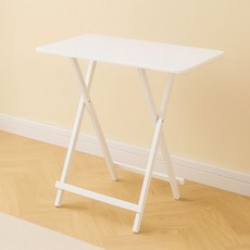 가구느낌 홈접이식테이블 2인 철제 폴딩 식탁 700 x 400 cm, 화이트