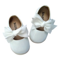 balsori 女童緞帶蝴蝶結平底鞋