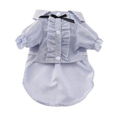 DING DONG PET 寵物絲帶襯衫, 藍色