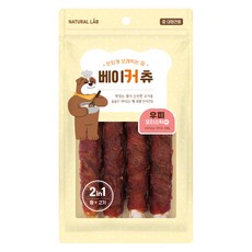 네츄럴랩 강아지 베이커 츄 간식 스틱 M, 혼합맛(오리가슴살/우피), 200g, 1개
