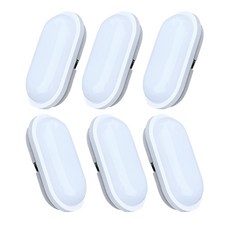 OHA 防水LED戶外壁燈 橢圓形 6入, 白色