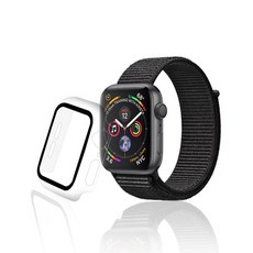 Bubblely Apple Watch 4/5霧面強化玻璃保護殼 40mm, 單品, 透明度