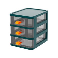 벨류하우스 손잡이 멀티 오피스 책상 3단 보관함, 03 에메랄드 그린