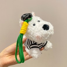 Dadaland 小狗玩偶鑰匙圈, 黑色, 12cm, 1個