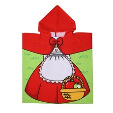 K2nine 柔軟兒童連帽浴袍 60 x 60 cm, 小紅帽恰恰, 1個