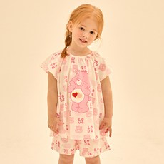 Care Bears 女童款 晚安 Care Bears 荷葉邊睡衣 上下套裝