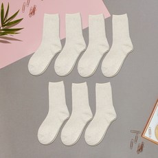 DRESSHOUSE 素色中筒襪 7雙