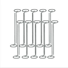 포레스틴 고리형 식물 지지대 그린 40cm, 20개
