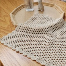 Rainbow House 基本款手工編織墊 B, 象牙白