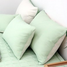 스코홈 달달 호텔식 누빔 베개커버 솜포함, 달달민트, 1개