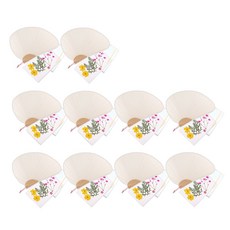 누름꽃 조가비 부채 만들기 패키지 수선화 대, 옐로우, 10세트