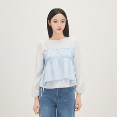 Roem 撞色馬甲背心 + 罩衫套裝