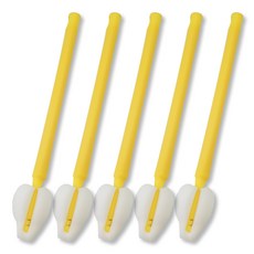 베이비베어 국내 제조 유아용 롱 미니 스폰지 젖병솔, 5개, 옐로우