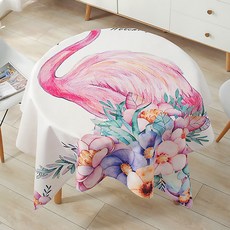I Luv Home Solidity 圓形圖案桌布, TYPE11, 68cm, 1個