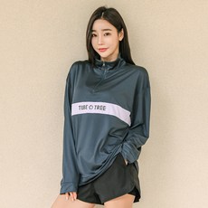 TUBE TREE 女性寬鬆版型Anorak半拉鍊防曬衣上衣下身套裝 BE8222PA