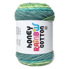 니뜨 허니 레인보우 코튼 뜨개실 100g, 1개, 527그린스카이