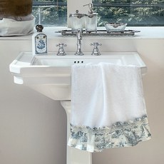 FINDS lifestyle TIERRA 普羅旺斯臉部毛巾 180g, 荷葉邊白色, 1個