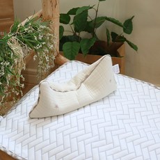 화모 유아용 프리미엄 거즈자수 일체형 좁쌀베개, 별달은하수, 1개