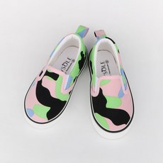 小腳丫 兒童彩色軍風懶人鞋