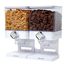 ZevRO 雙頭穀物麥片分配容器 白色, 1組