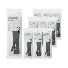 LocknLock 樂扣樂扣 掛勾橡膠手套, 大, 灰色, 10雙